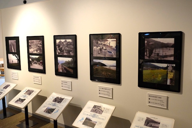 Series of now and then photographs, showing the changes in the area.