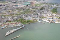 The old part of the fishing village Katata, situated at the narrowest part of the lake. In the past, the fishermen of Katata were feared for their naval skills and were known as the pirates of the lake.  (12 May 2010) 